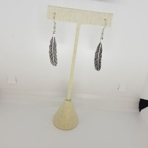 Boho Chic Metal Feather Earrings
